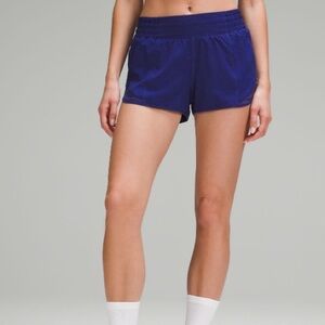 Lululemon Blue High Rise Hotty Hot Shorts 2.5”